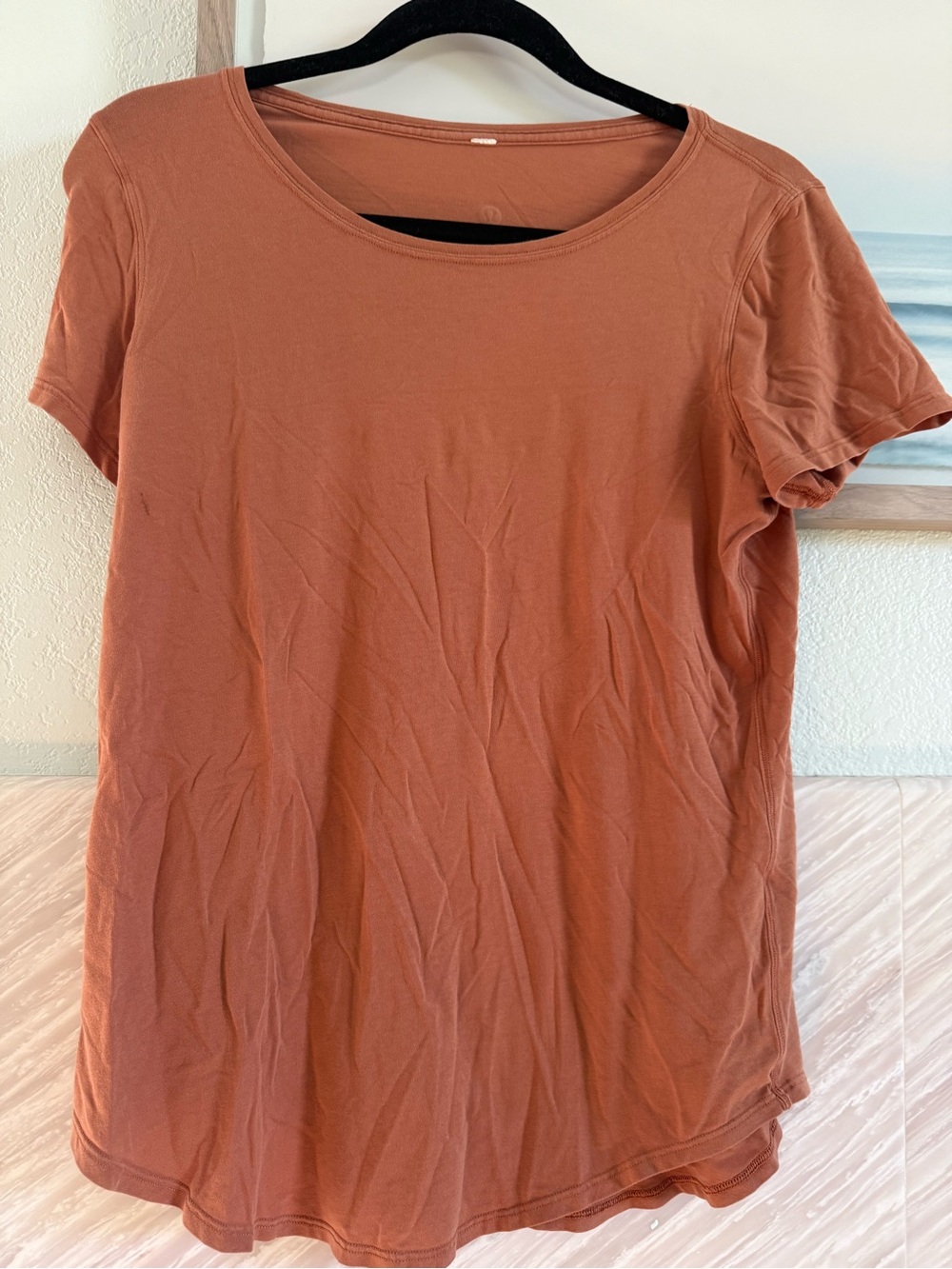 Lululemon Women's Short Sleeve Scoop Neck Tee in Rust